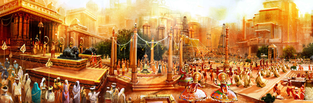 Extraordinary Sets For Baahubali movie Photos